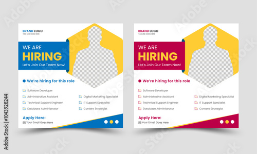 Hiring social media post design or hiring square banner template design