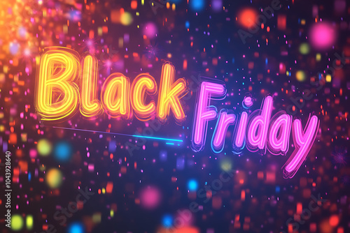 illustration featuring the text "Black Friday" designed for social media promotion or promotional materials. perfect for creating buzz around Black Friday deals