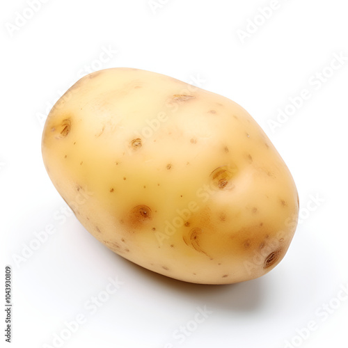 Raw Clean Potatoes isolated on a white background