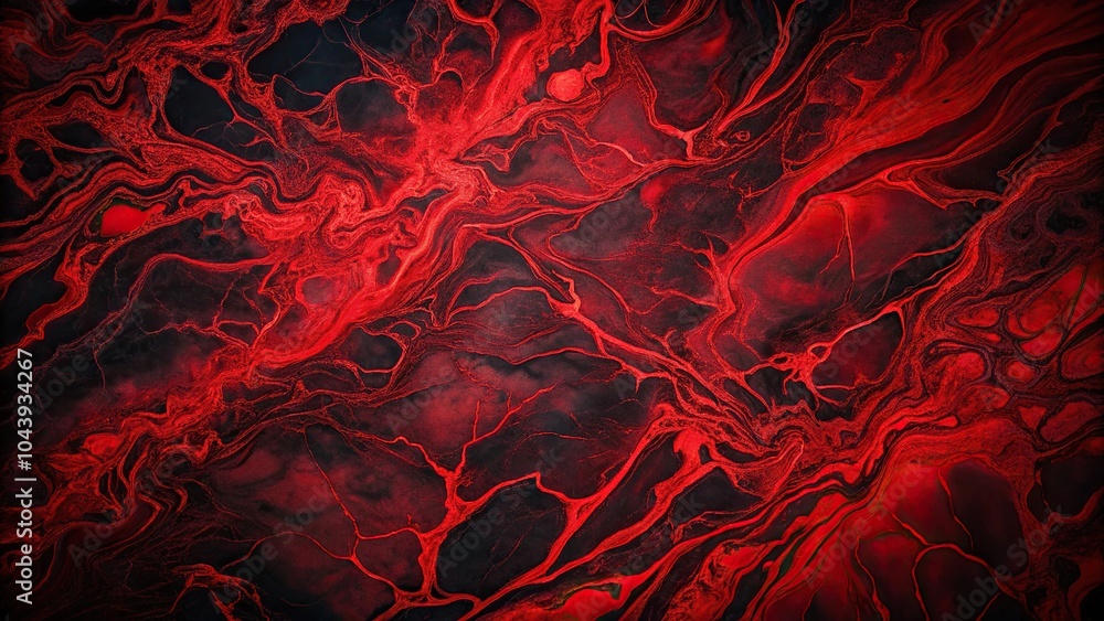 Red marbling pattern on black background with eerie and scary atmosphere Tilted Angle Red marbling pattern on black background with eerie and scary atmosphere Tilted Angle