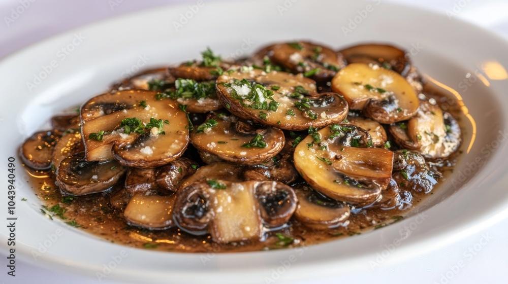 Sautéed Mushrooms in A Rich Garlic Sauce Sautéed Mushrooms in A Rich Garlic Sauce