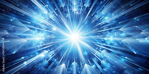 Abstract Blue Crystal Light...