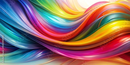 Abstract Colorful Swirling ...