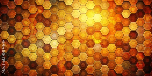 Abstract Hexagon Pattern in...