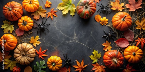 Autumn Pumpkin and Spider W...