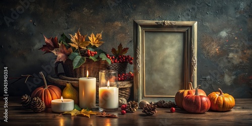 Autumn Still Life with Cand...
