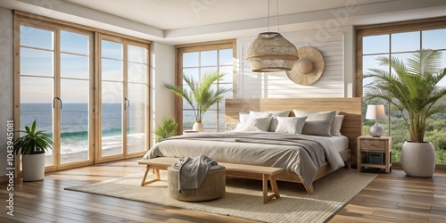 Beachfront Bedroom Interior...