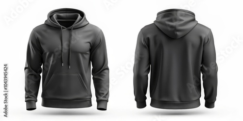 Black Hoodie Mockup - Front...