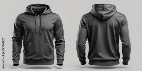 Black Hoodie Mockup - Front...