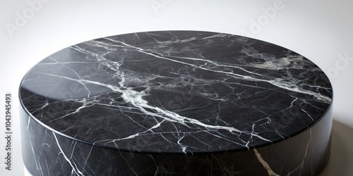 Black Marble Pedestal with ...