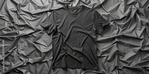 Black T-Shirt Mockup on Wri...