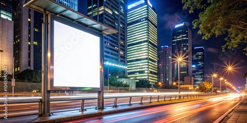 Blank Billboard in Cityscap...