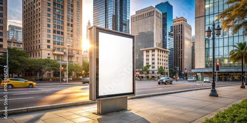 Blank Billboard in Cityscap...