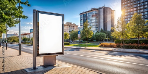 Blank Billboard on a City S...