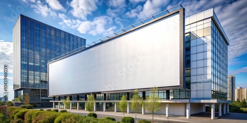Blank Billboard On Modern B...
