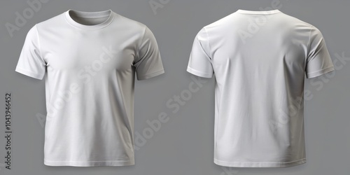 Blank White T-Shirt Mockup - Front and Back View, tshirt mockup , clothing design
