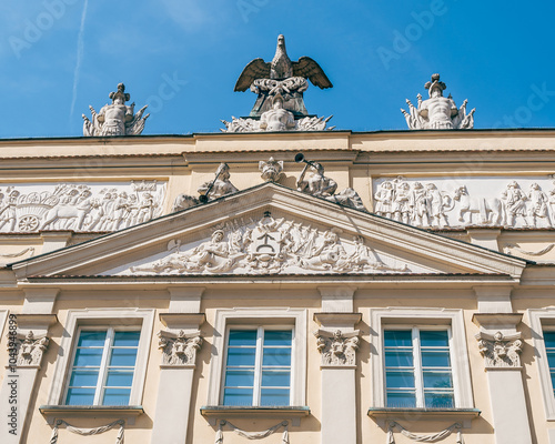 Obraz na płótnie Historic Building on Stary Rynek Square in Poznań, Poland, with Polish Architecture w salonie