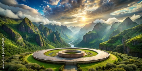 Circular Structure on Mount...