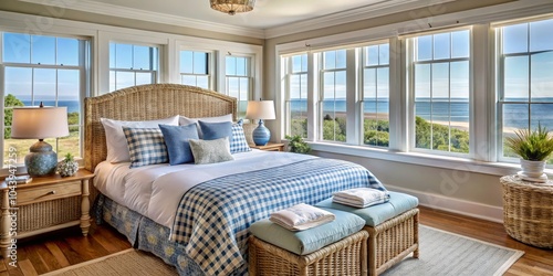 Coastal Chic Bedroom with O...