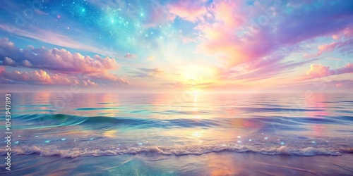 Dreamy Sunset Over Ocean wi...
