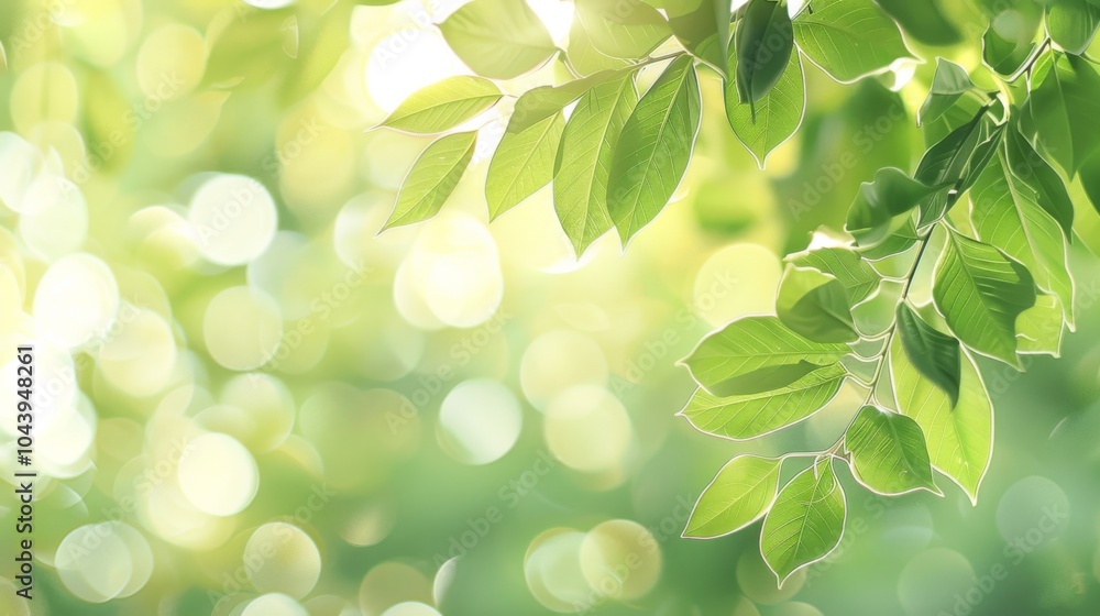 Sunlight Through Green Leaves: A Nature Background Sunlight Through Green Leaves: A Nature Background