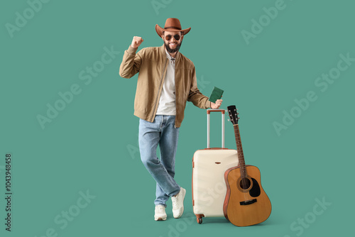 Young happy man in stylish ...