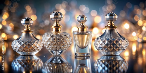 Four Elegant Perfume Bottle...