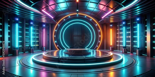Futuristic Cyberpunk Stage ...