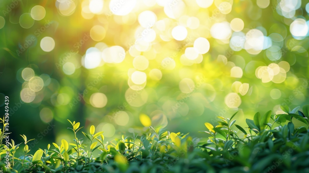 Obraz premium Sunlight Through Green Leaves - Nature Photography