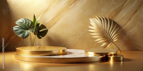 Golden Foliage and Marble P...
