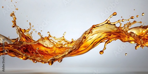 Golden Liquid Splash Abstra...