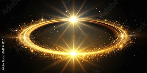 Golden Ring of Light with S...