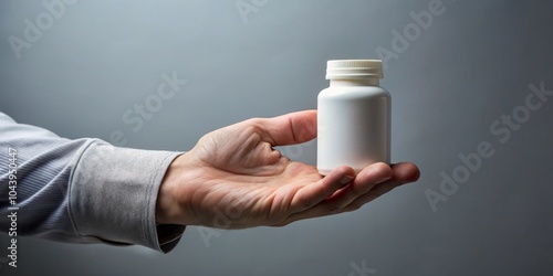 Hand Holding a White Pill B...