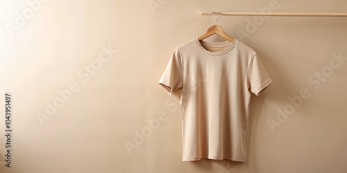 Minimalist Beige T-shirt Mo...