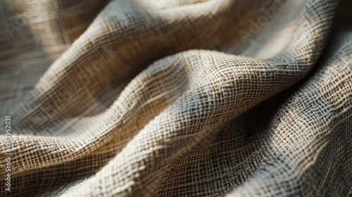 Close Up of Woven Fabric Texture - Natural Material