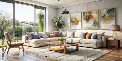 Modern Living Room Interior...