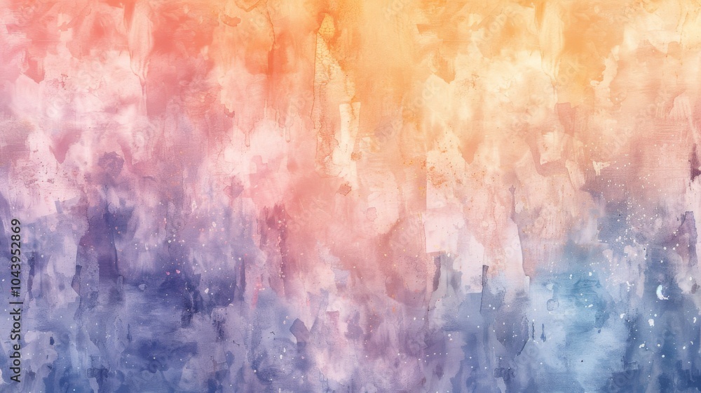 Fototapeta premium Dreamy Watercolor Abstract Art: Pastel Colors and Soft Brushstrokes