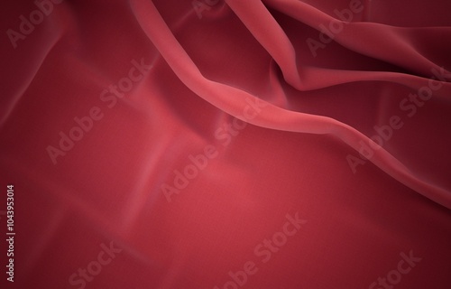 Elegant drapery of delicate burgundy fabric. 