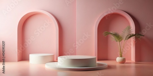Pink Archway with Minimalis...