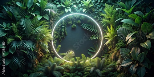 Tropical Jungle with Glowin...