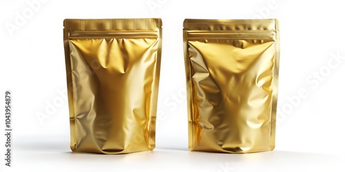 Two Golden Stand-Up Pouches...