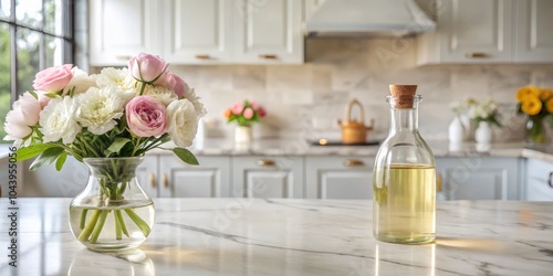 White and Pink Roses in a V...