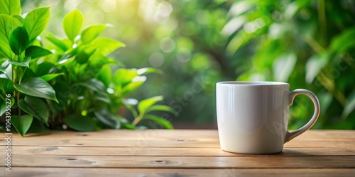 White Coffee Mug on Wooden ...