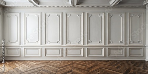 White Paneled Wall with Her...