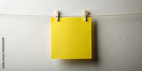 Yellow Paper Hanging on Clo...