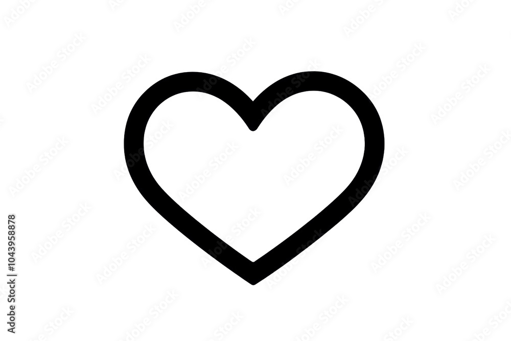 Minimalist black heart icon on transparent background, symbolizing love, care, and affection in a simple and elegant design. Minimalist black heart icon on transparent background, symbolizing love, care, and affection in a simple and elegant design.