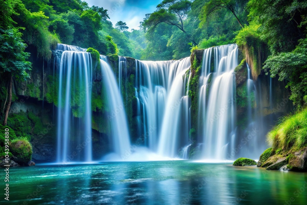 Close-up view of enchanting water splashing and spreading across nature Close-up view of enchanting water splashing and spreading across nature
