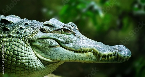 close up of an alligator