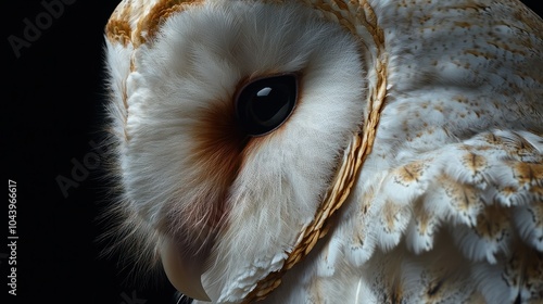 common barn owl ( Tyto albahead ) close up photo