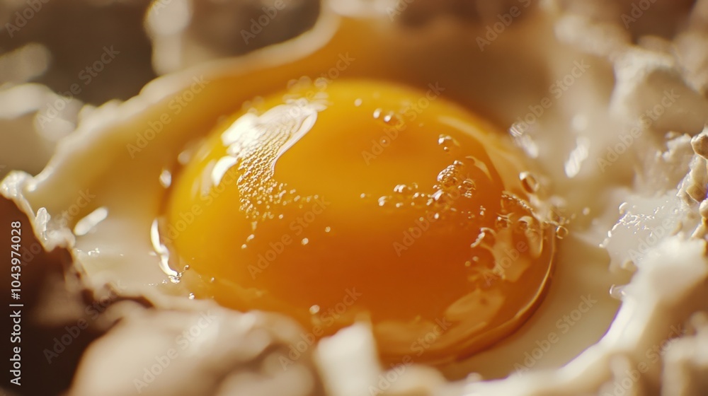 chicken egg revealing the bright yellow yolk and clear albumen, perfectly detailed. chicken egg revealing the bright yellow yolk and clear albumen, perfectly detailed.